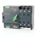 Mini ATS Automatic Transfer Switch 100 amp Manual Transfer Switch Power Transfer Switch 220V Dual Power Electrical Selector Switches DIN Rail Mount（3P）-0