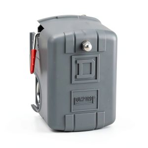 Telemecanique Sensors 9013FHG12J52M1X Air-Compressor Pressure Switch, 125 Psi Set Off, 30 Psi Fixed Differential, 1/4" Npsf Internal, 2-Way Release Valve, Auto/Off Cut-Out Lever-0