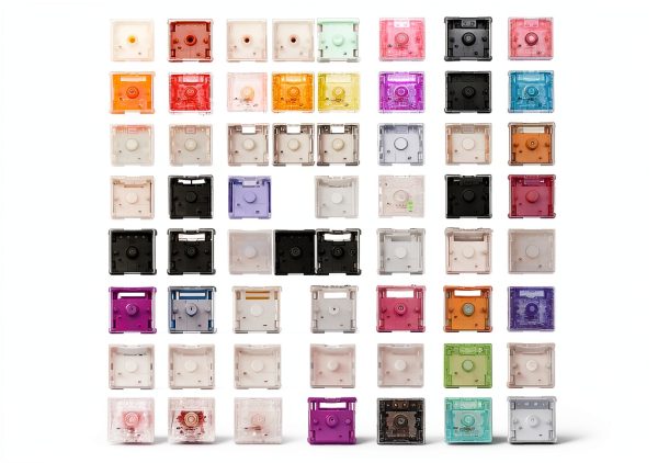 KPREPUBLIC 81 Switch Tester with Acrylic Base and Blank Keycaps-2