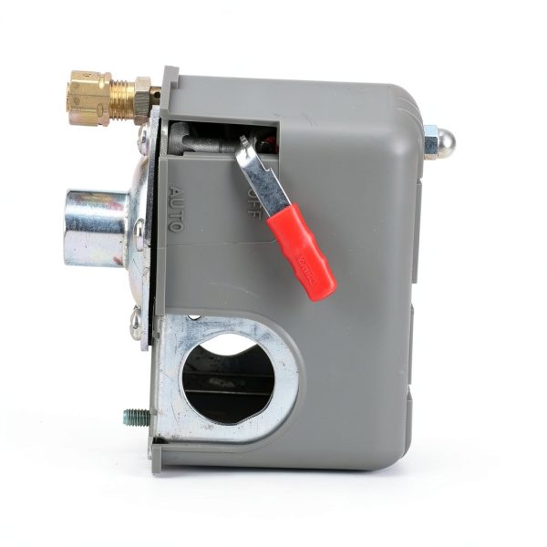 Telemecanique Sensors 9013FHG12J52M1X Air-Compressor Pressure Switch, 125 Psi Set Off, 30 Psi Fixed Differential, 1/4" Npsf Internal, 2-Way Release Valve, Auto/Off Cut-Out Lever-1