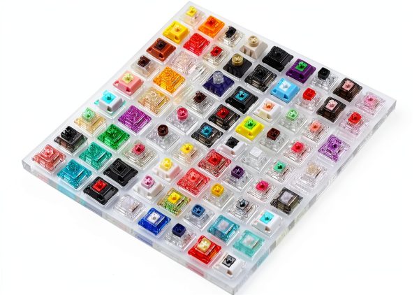 KPREPUBLIC 81 Switch Tester with Acrylic Base and Blank Keycaps-3